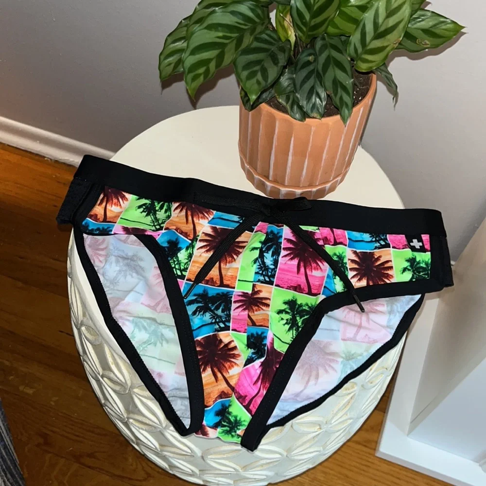 🌴 Andrew Christian island palms bikini swim brief